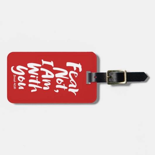 恐れてはいけない、私はあなたと一緒にいる – クリスチャン希望イエス ラゲッジタグ (正面横)