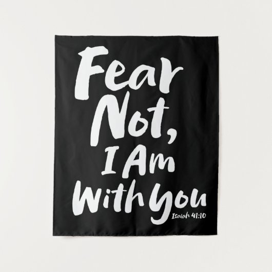 恐れてはいけない、私はあなたと一緒にいる – 宗教願い神イエス タペストリー (正面)