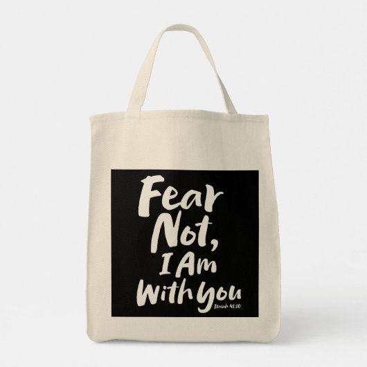 恐れてはいけない、私はあなたと一緒にいる – 宗教願い神イエス トートバッグ (裏面)