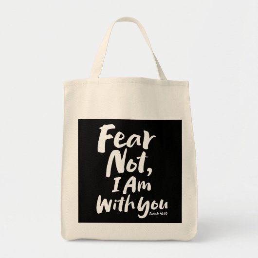 恐れてはいけない、私はあなたと一緒にいる – 宗教願い神イエス トートバッグ (正面)