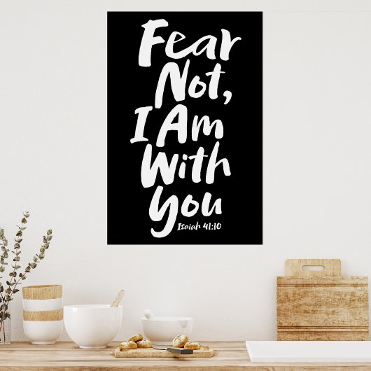 恐れてはいけない、私はあなたと一緒にいる – 宗教願い神イエス ポスター (キッチン)