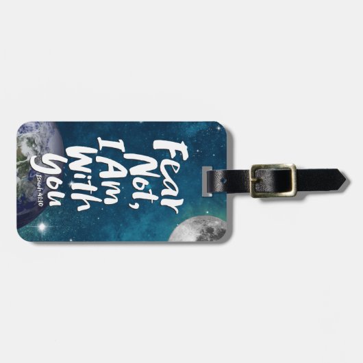 恐れてはいけない、私はあなたと一緒にいる – 宗教願い神イエス ラゲッジタグ (正面横)