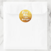 恐れてはいけない、私はあなたと一緒にいる – 金ゴールド – ホープ神イエス ラウンドシール (バッグ)