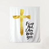 恐れてはいけない、私はあなたと共にいる – クリスチャン – イザヤ41:10 タペストリー (正面)