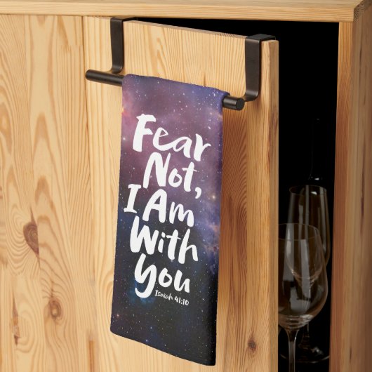 恐れてはいけない、私はあなたと共にいる – Isaiah 41:10 Christian キッチンタオル (三つ折り)