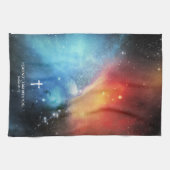 恐れてはいけない、私はあなた方と共にいるイエス神イザヤ41:10 キッチンタオル (横)