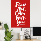 恐れてはいけない、私はあなた方と共にいる信仰の神イエス ポスター (ホームオフィス)