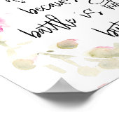 恐れてはいけない – 2 Chron 20v15水色フローラ ポスター (角)