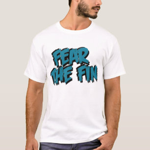 恐れて下さいひれのロゴ(ティール(緑がかった色))を Tシャツ