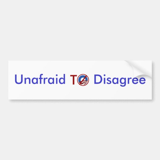 恐れない合わないため バンパーステッカー (正面)