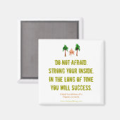 恐れない – 磁やる気を起こさせる石 マグネット (正面/裏面)