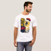 恐れなし、制限なし – BASEジャンプ崖の飛躍 Tシャツ (正面フル)