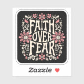 恐れに対する信仰は溝深いクリスチャン シール (シート)