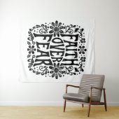 恐れに対する信仰は溝深いクリスチャン タペストリー (インサイチュ(横))