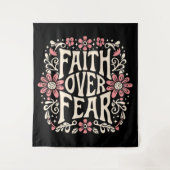 恐れに対する信仰は溝深いクリスチャン タペストリー (正面)