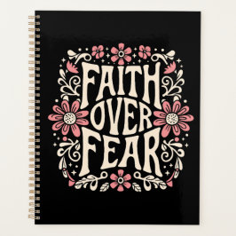 恐れに対する信仰は溝深いクリスチャン プランナー手帳