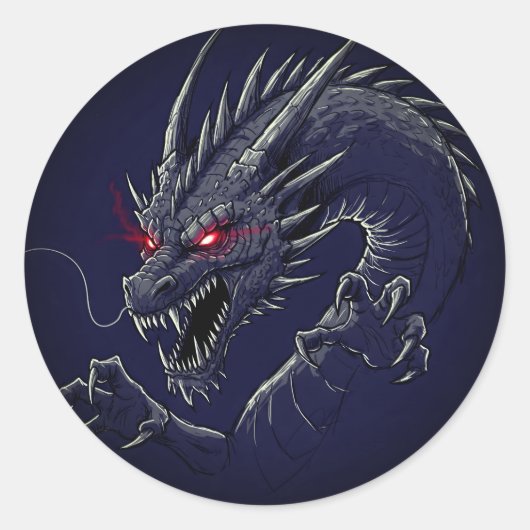 恐れのあるドラゴン ラウンドシール (正面)
