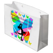 恐れのちょうど信頼のフィギュアスケートの蝶デザイン無し ラージペーパーバッグ (裏面アングル)