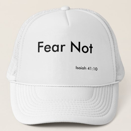 恐れのない聖書の詩の帽子 キャップ (正面)