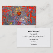 恐れのはっきりしたでモダンなハートの芸術に直面する勇気の勇気 名刺 (正面/裏面)