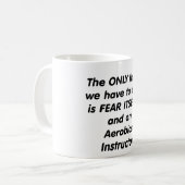 恐れのエアロビクスのインストラクター コーヒーマグカップ (正面左)