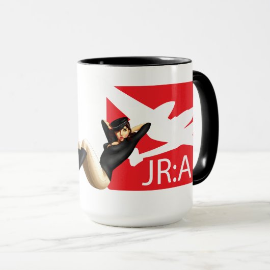 恐れのマグ「ジョンロスAmericanなしに住まれている マグカップ (正面右)