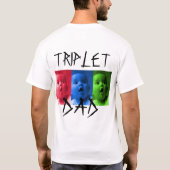 恐れの三重項のパパ無し Tシャツ (裏面)