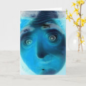 恐れの挨拶状の顔は、私を恐れています カード (黄色い花)