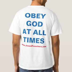 恐れの神または愛神の福音の伝道のTシャツ Tシャツ
