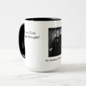 恐れの神、Dredの無価値- Churchillの引用文のマグ マグカップ (正面左)