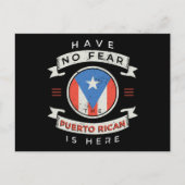 恐れはないプエルトリカはここにいるおもしろい引用文 ポストカード (正面)