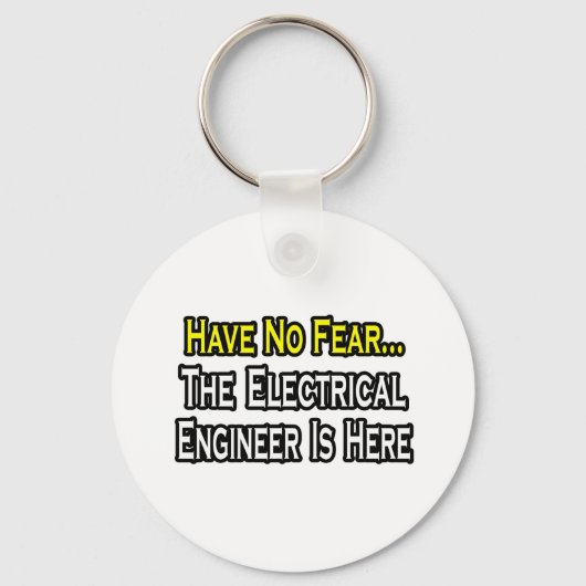 恐れはない、電気の技術者はここにいる キーホルダー (正面)