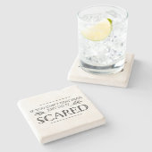 恐れもしをビートできない、ただ怖がってはいけない ストーンコースター (横)