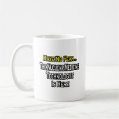 恐れもなく、核医学の技術がここにある コーヒーマグカップ (左)