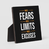 恐れも限界も言い訳もない フォトプラーク (正面)