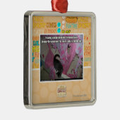 恐れられたピンクを征服しました メタルオーナメント (右)