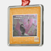 恐れられたピンクを征服しました メタルオーナメント (左)