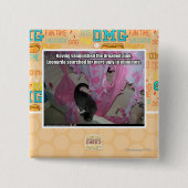 恐れられたピンクを征服しました 缶バッジ (正面)