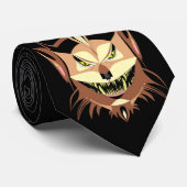 恐れられた狼人間の首のタイか黒 ネクタイ (ロール)