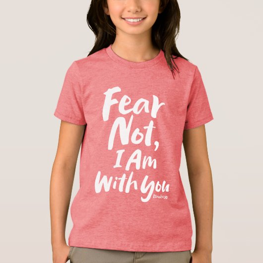 恐れるな、わたしはあなたと共にいる、キリスト教徒よ - イザヤ書 41:10 トライブレンドＴシャツ (正面)