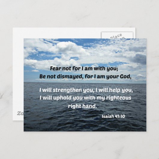 恐れるな。わたしはあなたと共にいる... ポストカード (正面/裏面)