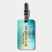 「恐れるな、わたしはあなたと共にいる」聖書の言葉 クリスチャン ラゲッジタグ (正面縦)