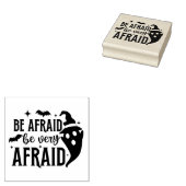 恐れる幽霊とこうもり ラバースタンプ (押印)