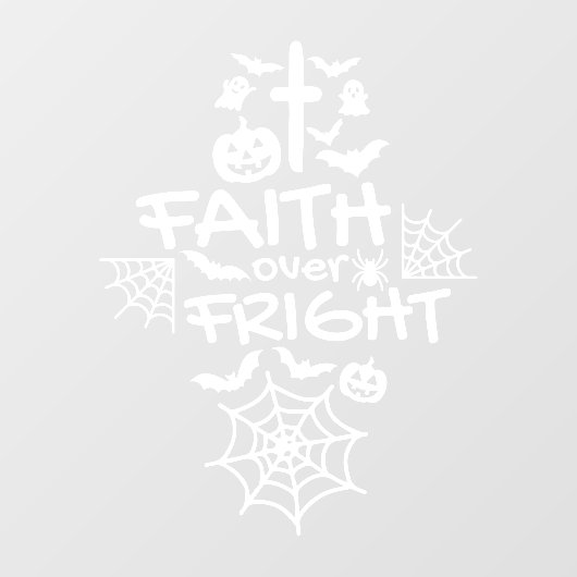 恐れをなしてかわいくるクリスチャンのハロウィーン信仰 ウィンドウサイン (シート)