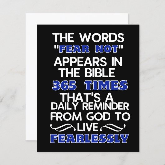 恐れを知らずに生きる (正面/裏面)