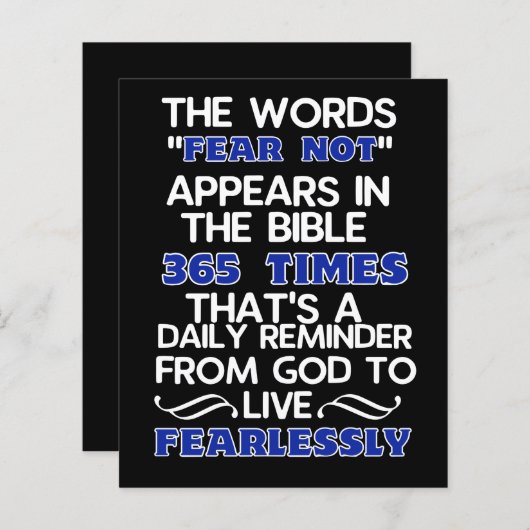 恐れを知らずに生きる (正面/裏面)