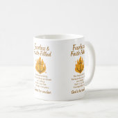 恐れを知らず信仰に満ちた コーヒーマグカップ (正面右)