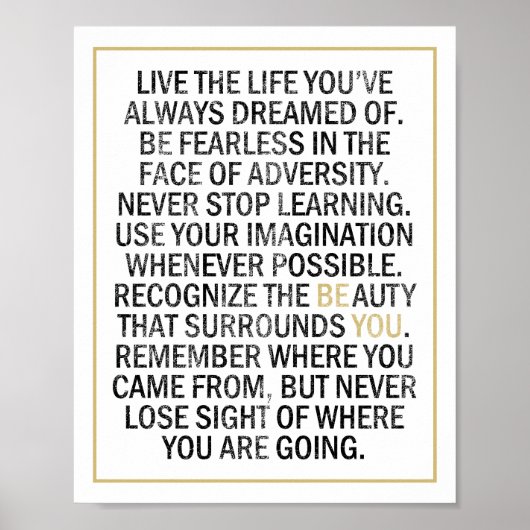 恐れを知らず、生きること感動的 ポスター (正面)