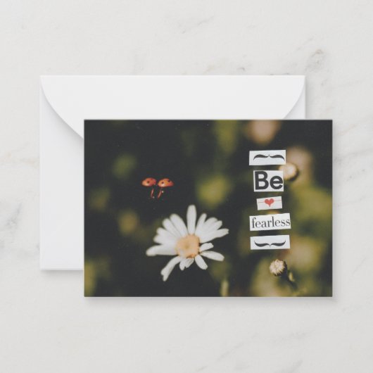 恐れを知らないグリーティングカードである ノートカード (正面)