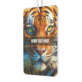 恐れを知らないタイガー顔とカスタム文字 カーエアーフレッシュナー (左)